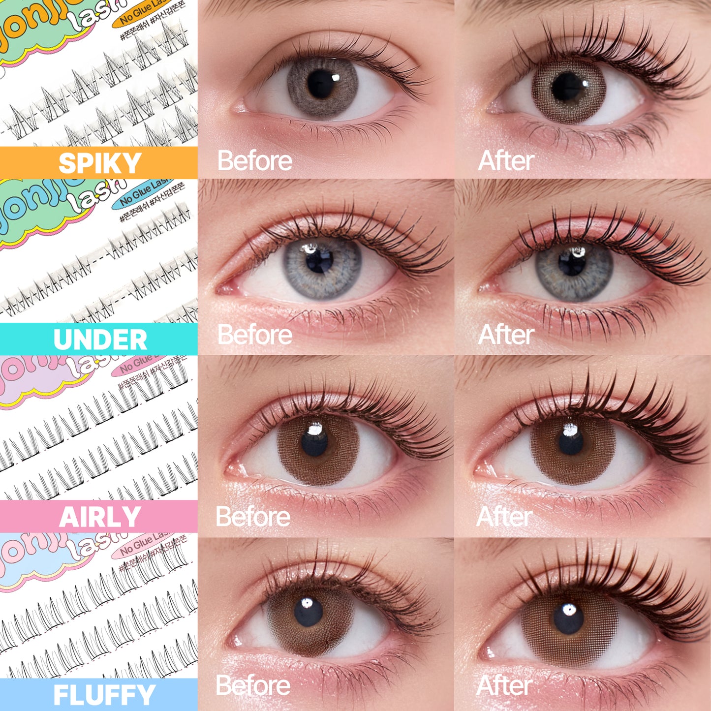 Korean Self Adhesive Lash Clusters