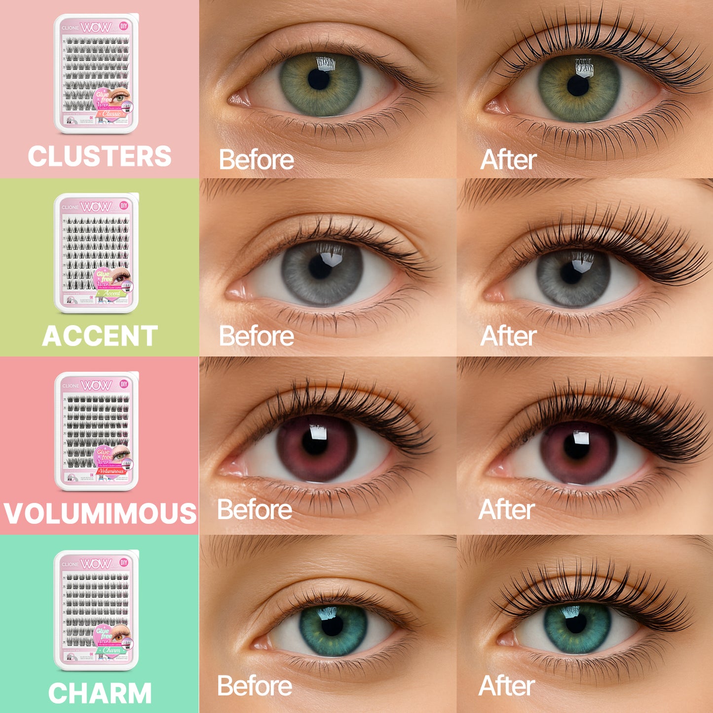Korean Self Adhesive Lash Clusters