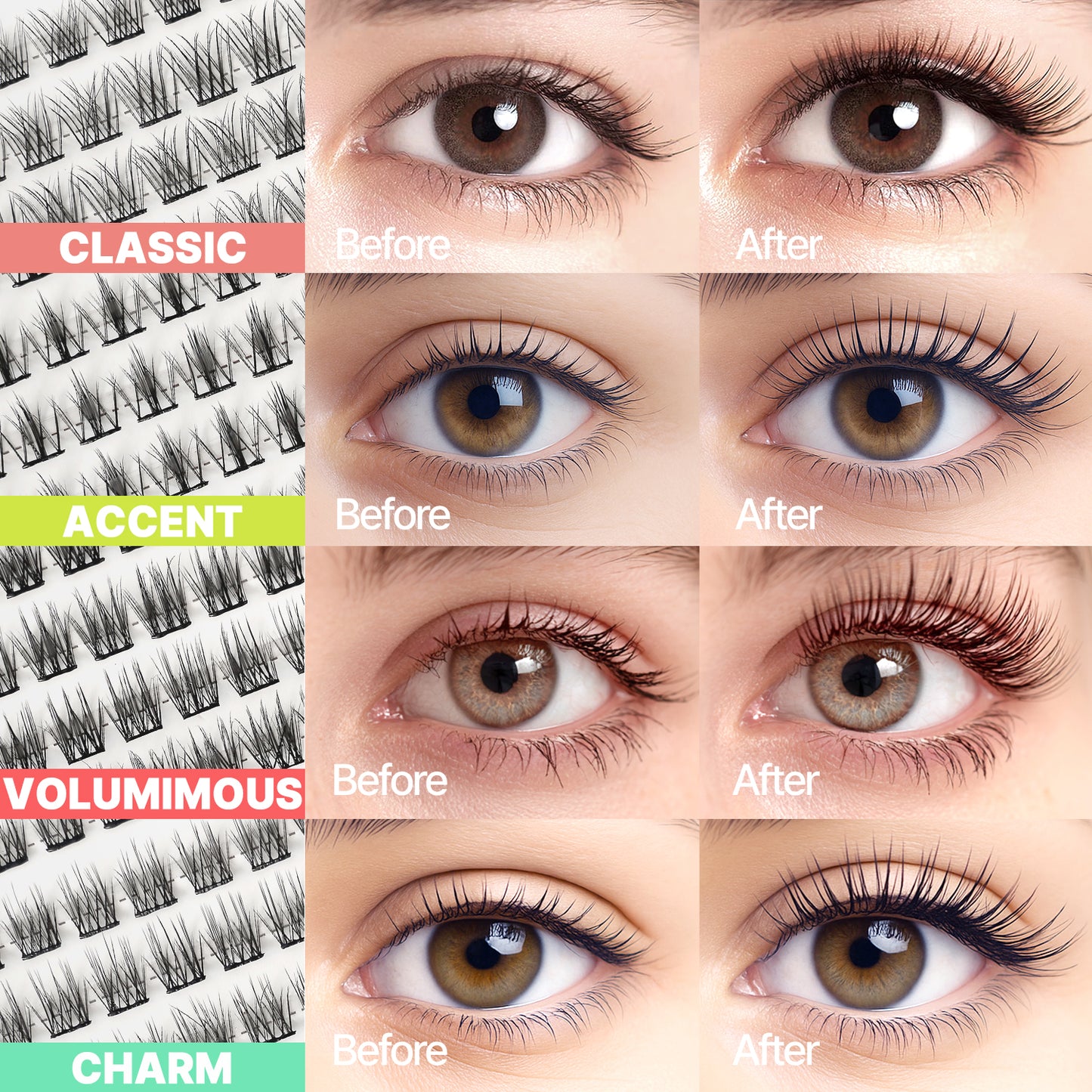 Korean Self Adhesive Lash Clusters