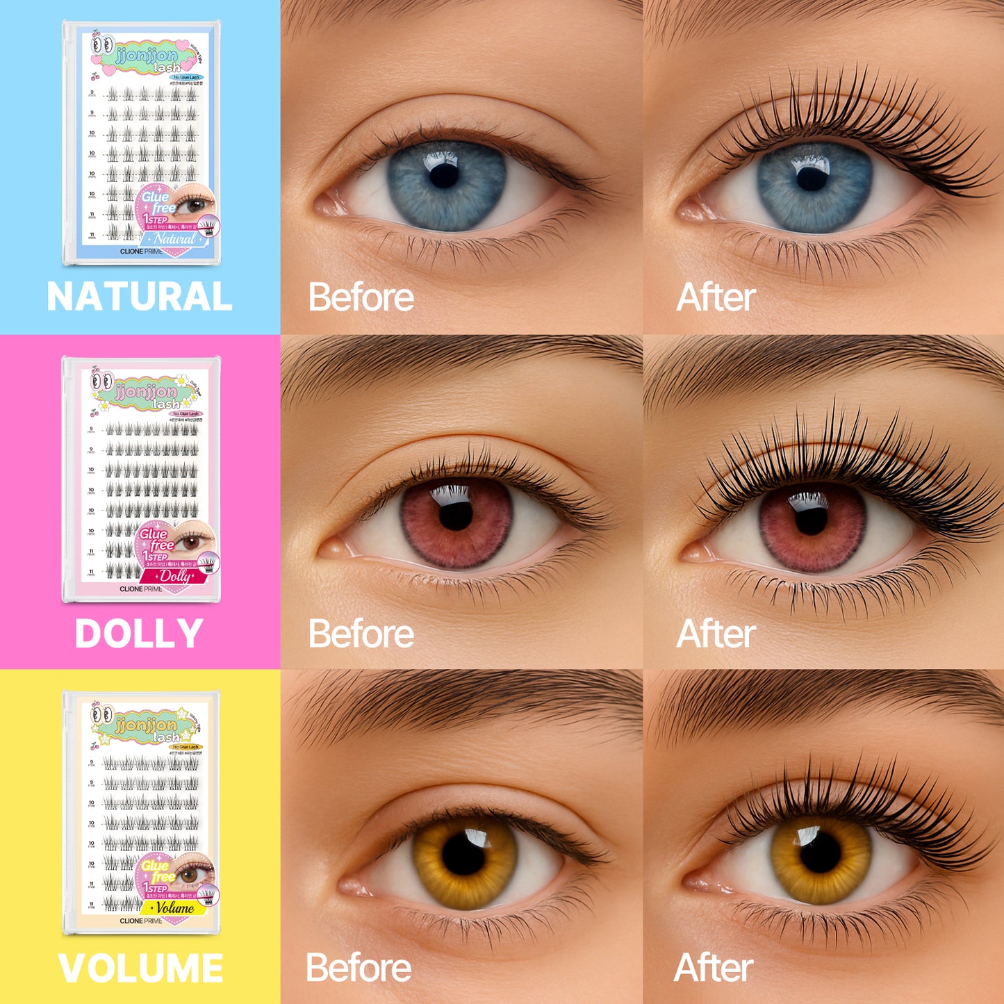 Korean Self Adhesive Lash Clusters