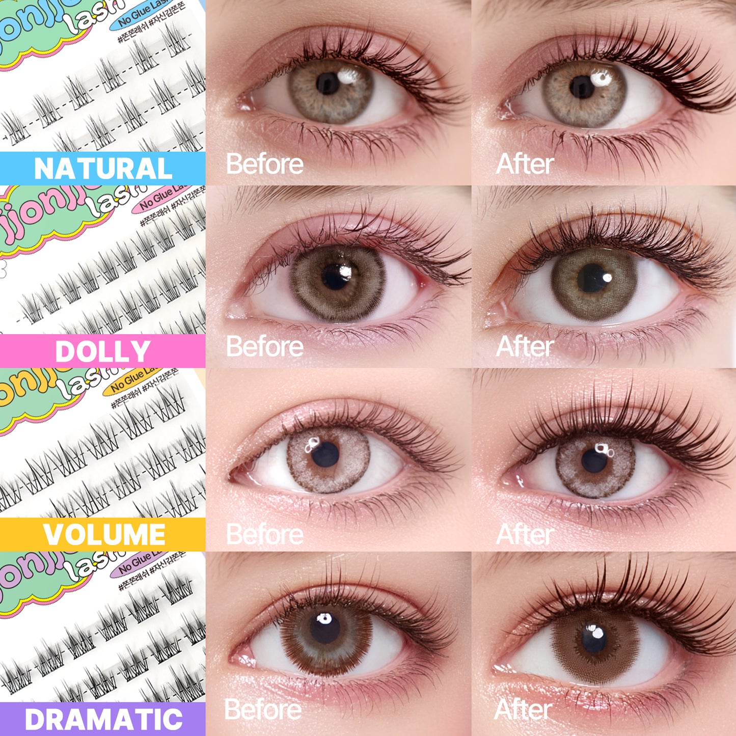 Korean Self Adhesive Lash Clusters
