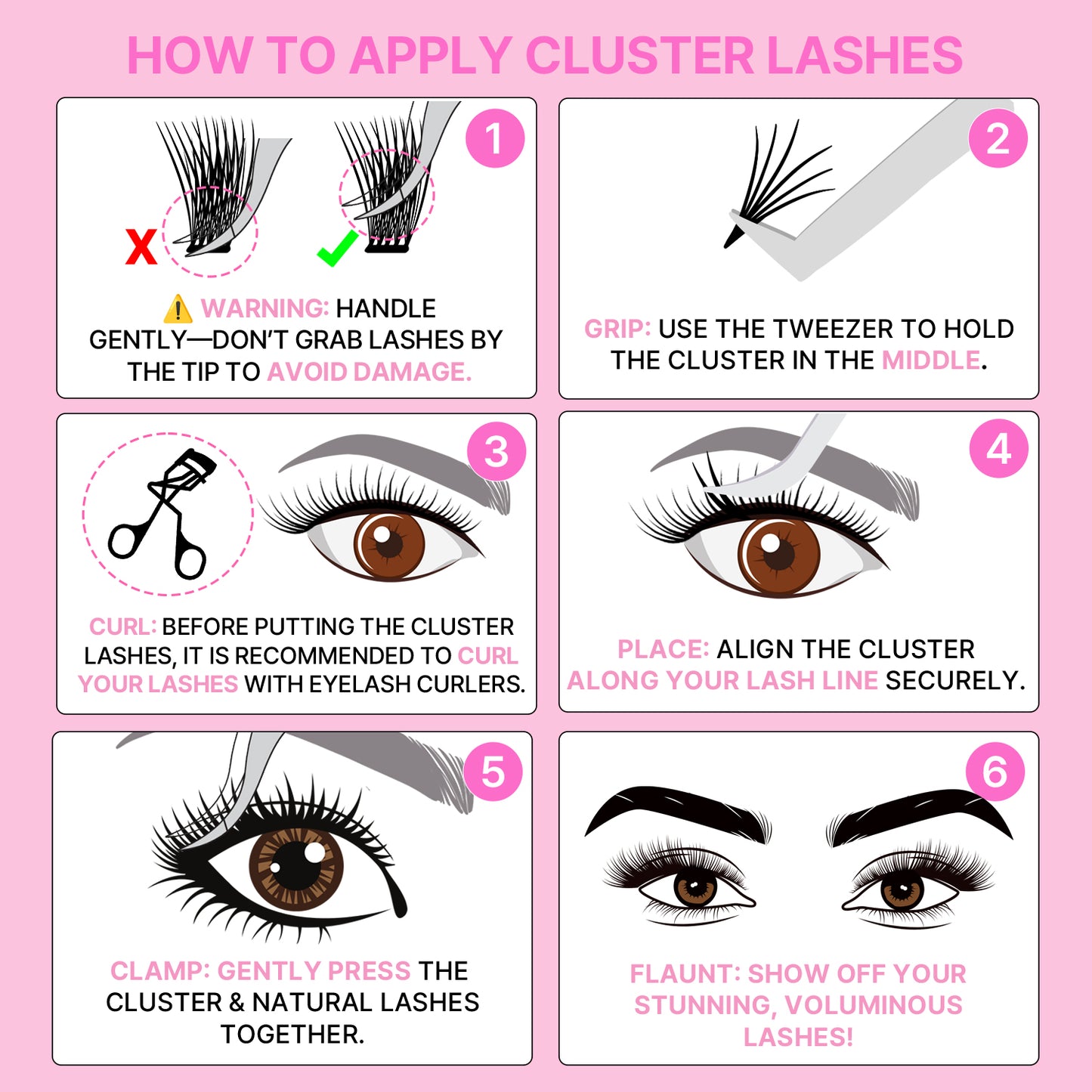 Korean Self Adhesive Lash Clusters