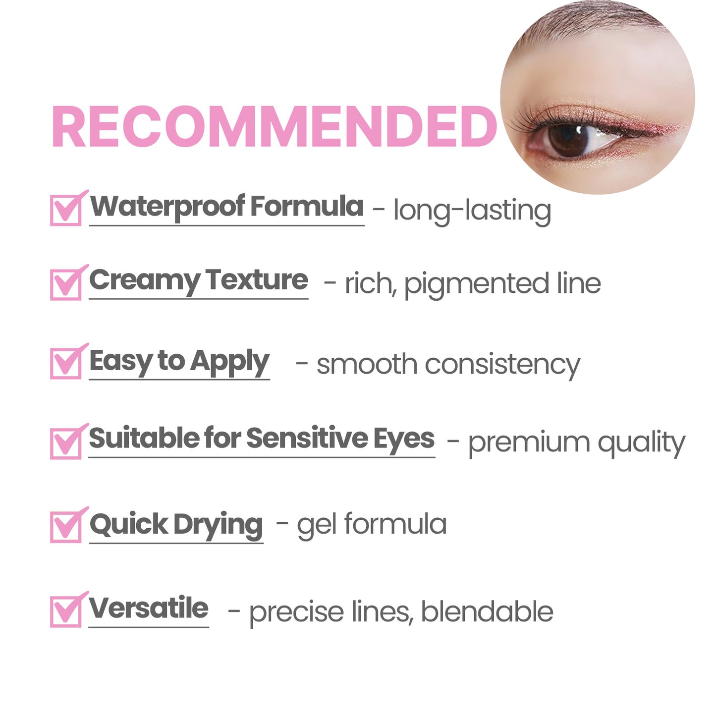 Gel Eyeliner - Smudge Proof & Long-lasting