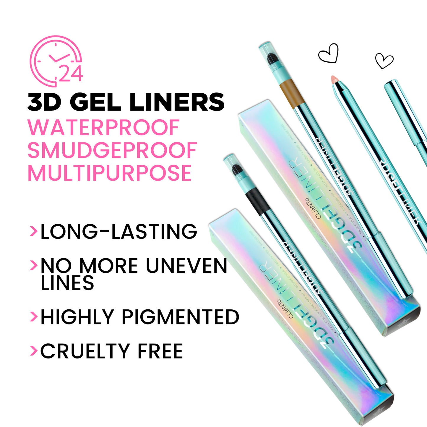 Gel Eyeliner - Smudge Proof & Long-lasting