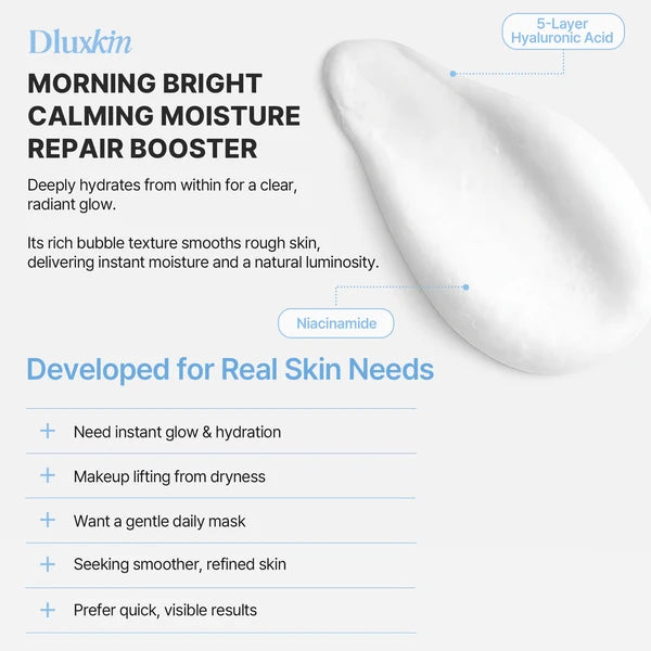 Dluxkin Calming Moisture Bubble Mask Pack